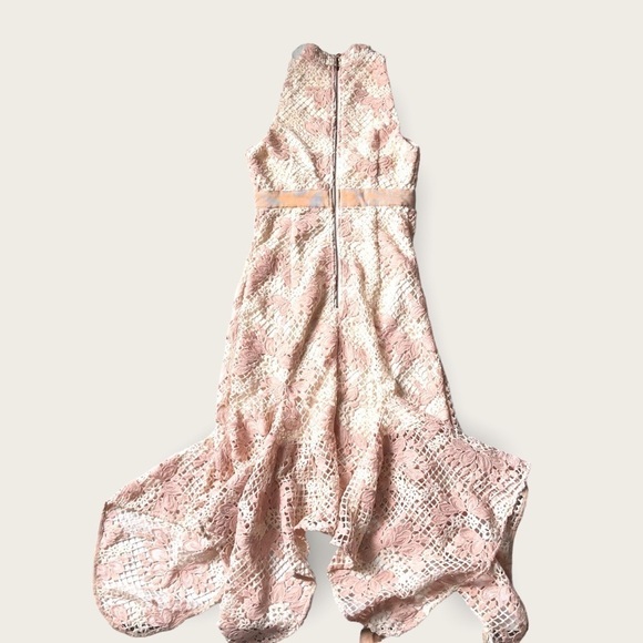 Keepsake the Label Lace Midi Dress Mermaidcore Crochet Handkerchief Hem Size 4 - Picture 11 of 16